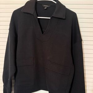 Black Banana Republic Scuba Patch Pocket Sweatshirt